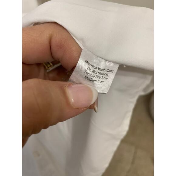 Native Code Men's White Button-Up Shirt Blue Stripes‎ Long Sleeve Casual Medium - Picture 3 of 5